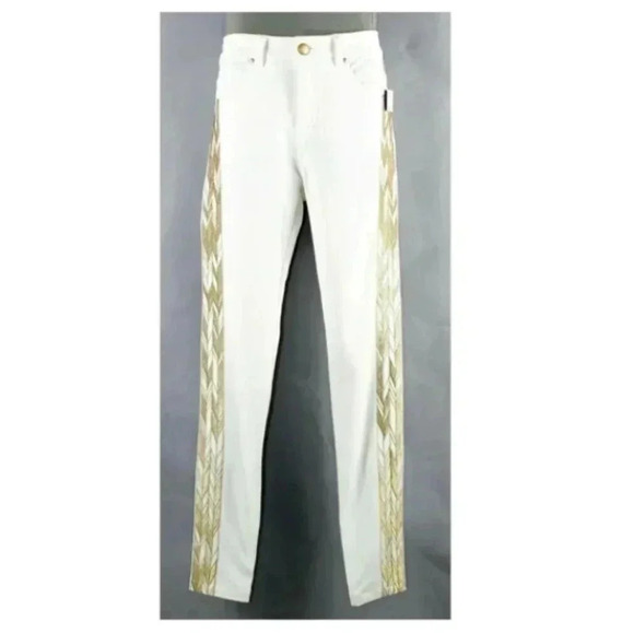 💙🌹Soft and straching pants with gold ornaments on the sides - Picture 1 of 10